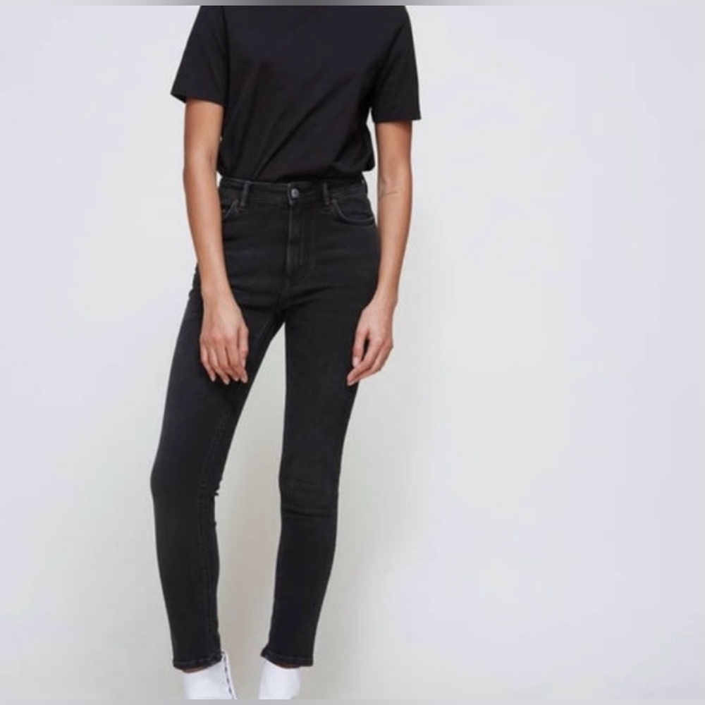 Acne Studios Pin Black High Waist Skinny Jeans 28 Length 32